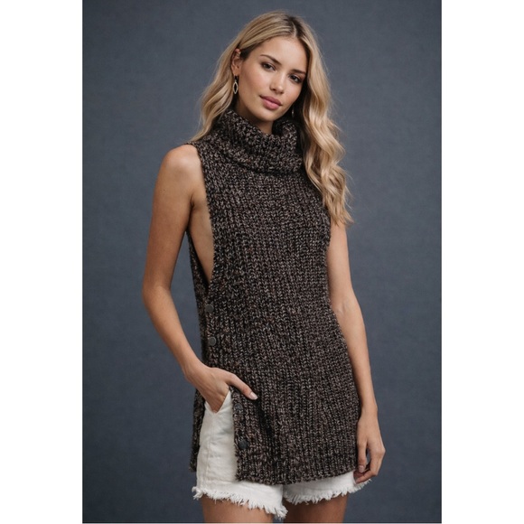 SOLD NEW Free People Valentina Tunic Turtleneck Sweater - Picture 2 of 12